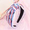 4th of July Headband for Women American Flag Knotted Headband Red White and Blue Sequin Patriotic Hairband USA Independence Day Head Band Hair Accessories Gift